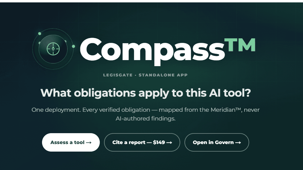 LegisGate Compass™ — standalone app: what obligations apply to this AI tool