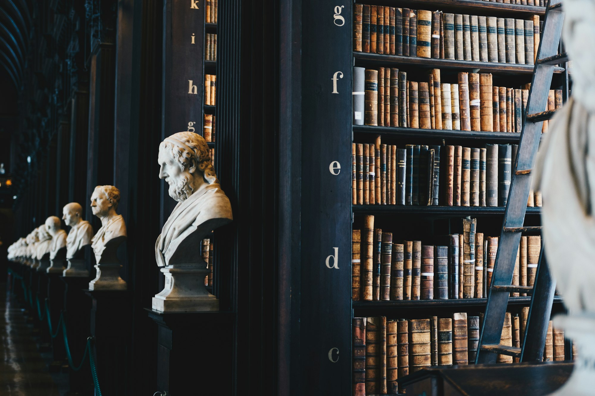 Bound volumes in warm light
